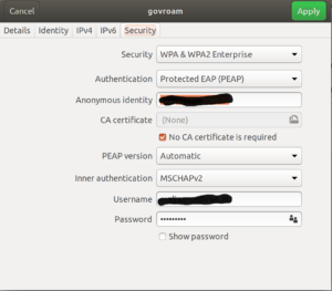 govroam wifi settings screenshot ubuntu