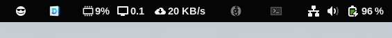 Screenshot of top right of my Gnome desktop